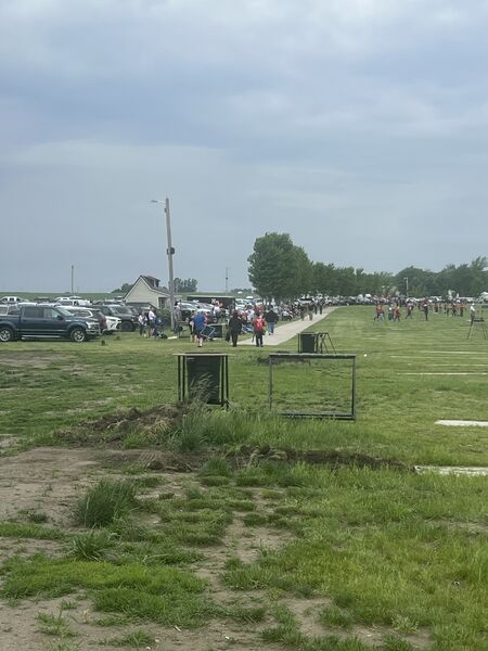 Trap fields running the length of the grounds, a full house of shooters.